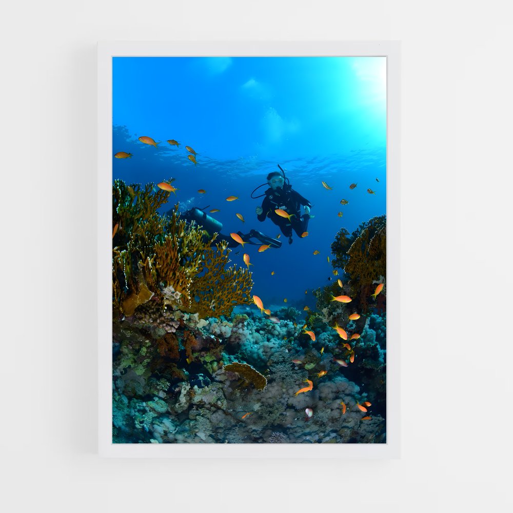 Poster Plongée sur le Récif – affiche Plongée sous-marine (vue 3)